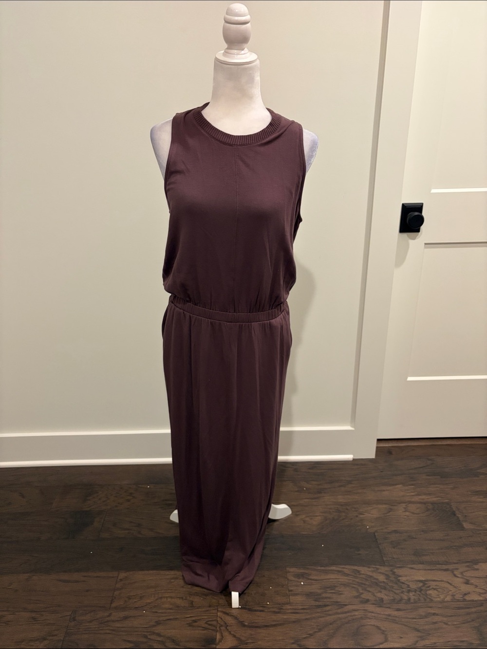 Splendid Chocolate Brown Knit Maxi Dress Sz M